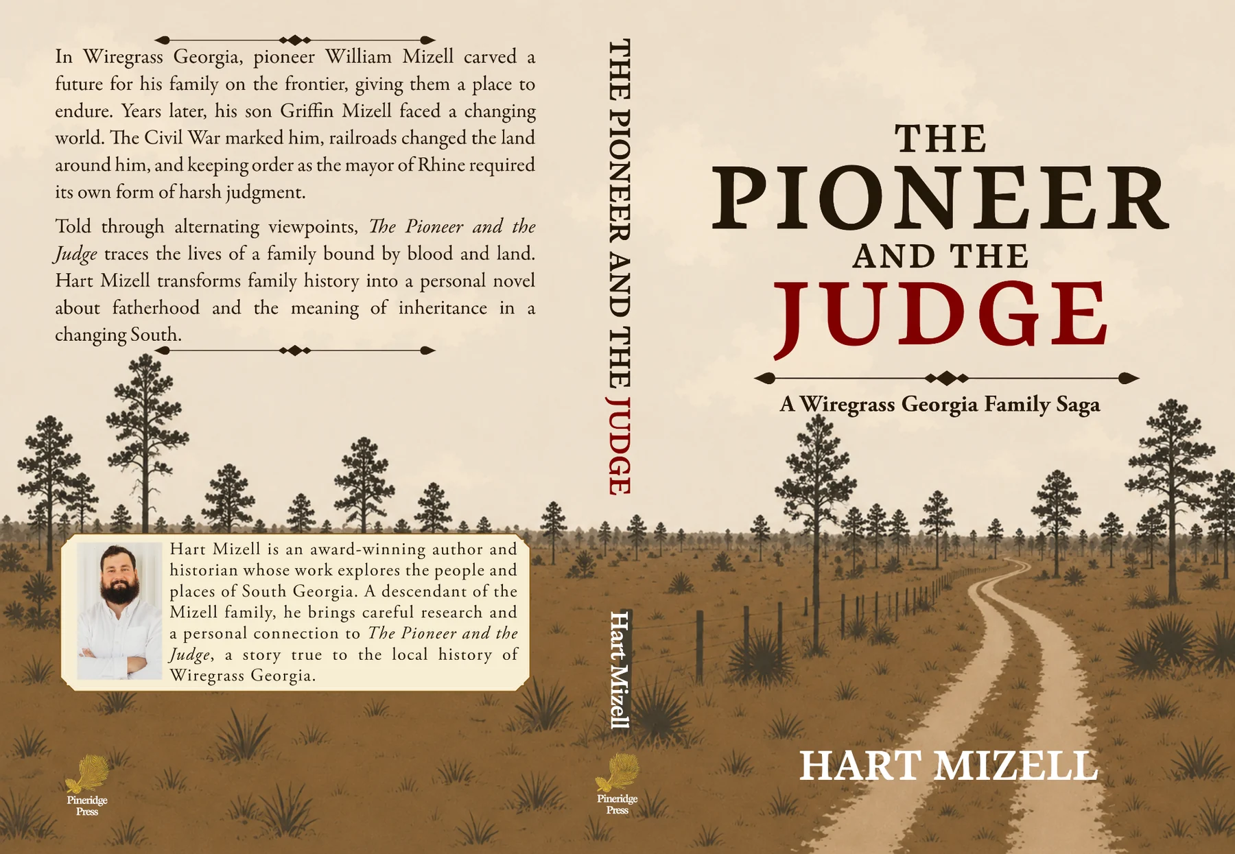 Complete paperback cover for The Pioneer and the Judge